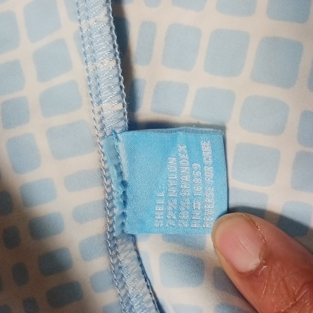 J. McLaughlin Scuba Zip Front A-Line Dress Blue White Women’s Small - Picture 5 of 7